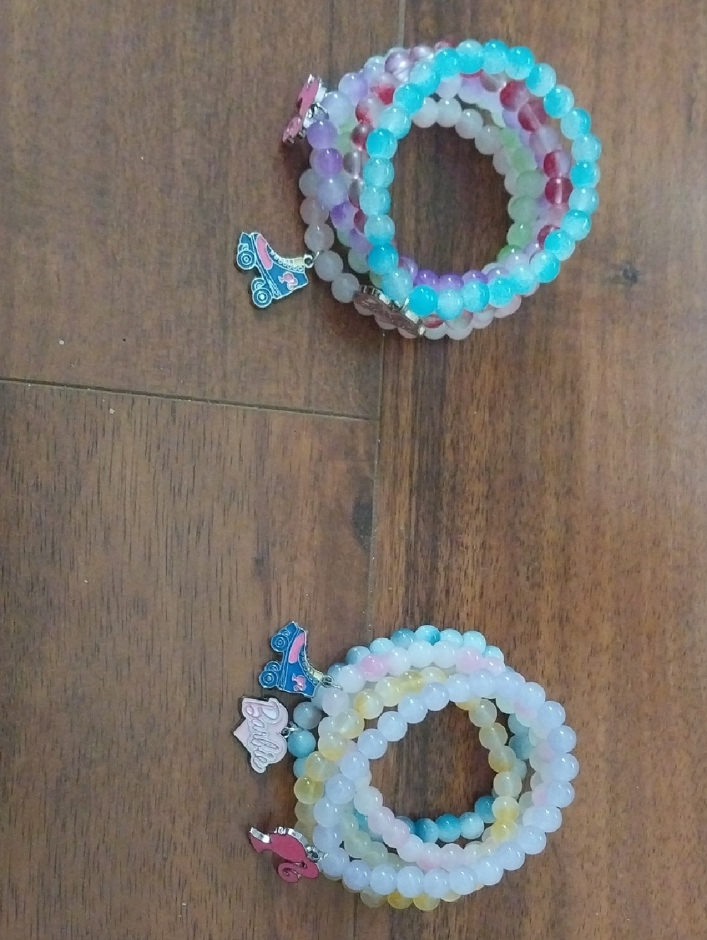 Tresor Colorful  Barbie Themed Beaded Bracelet Set